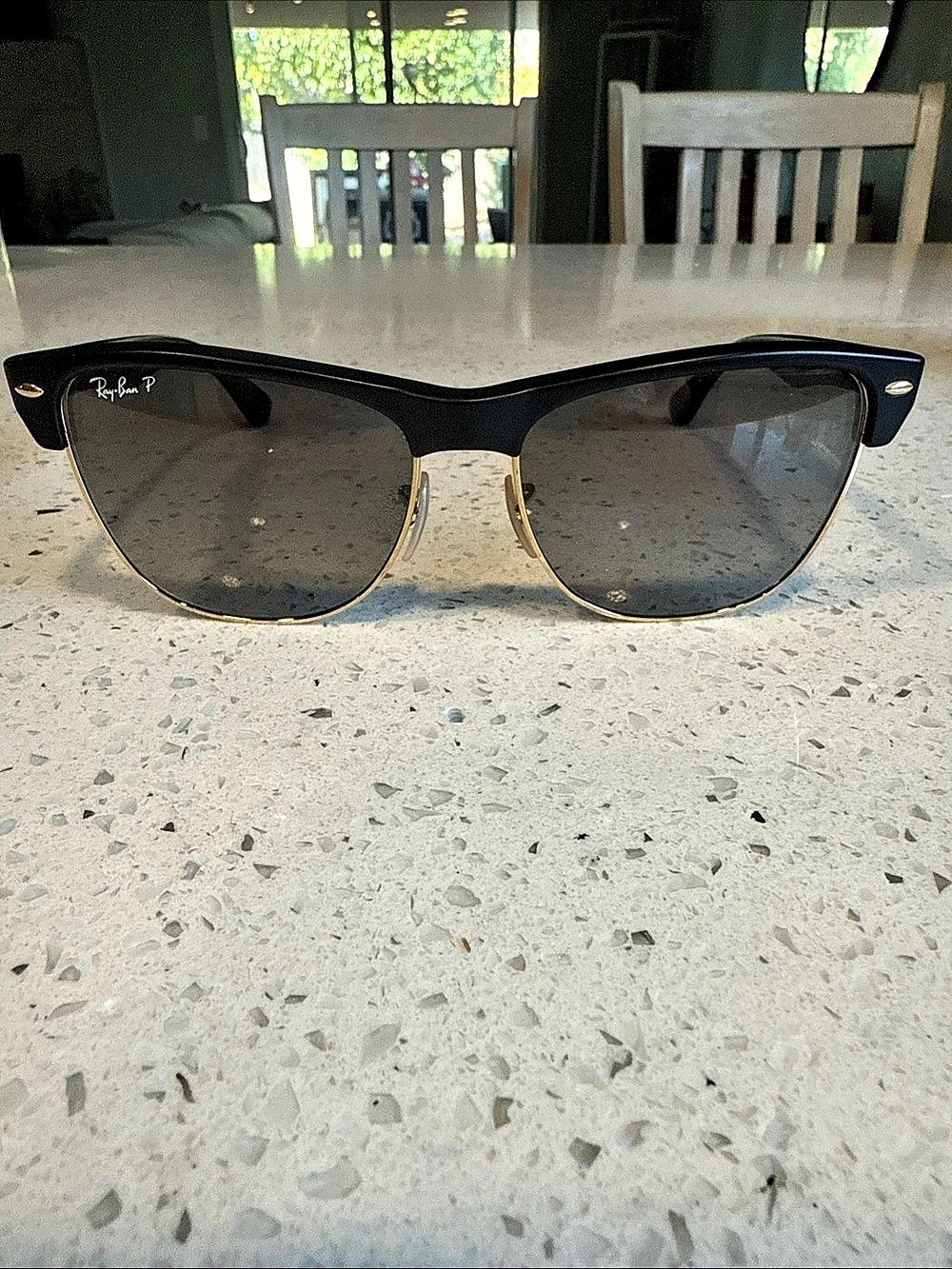 Ray-Ban RB4175 Polarized Sunglasses in Black & Gold